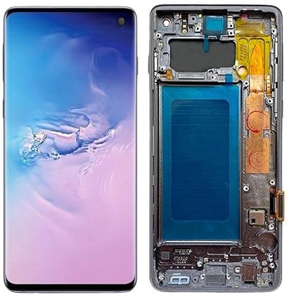 SHOWGOOD LCD-Display für Samsung Galaxy S10 G973F G973A G973U G973F/DS mit Rahmen Digitizer Panel Parts (AMOLED schwarzer Rahmen)