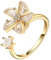 Verstellbarer Ring Für Damen Zum Öffnen des Fingers – Drehring Zum Drehen des Offenen Rings Mit Rosenblume, Klassischer Charm-Fingerring, Schmuck Für Unisex, Mädchen, Damen, Geburtstags