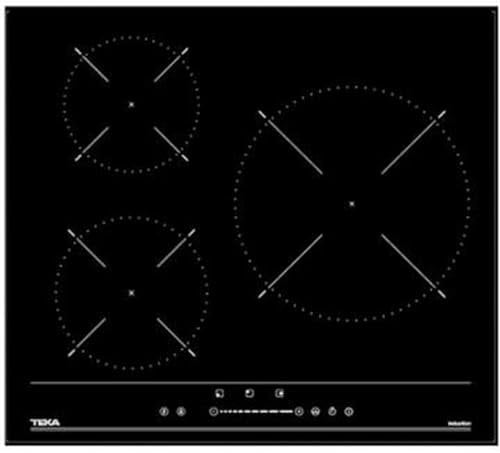 Teka IBC 63 BF100 - Placa Inducción 3 Fuegos, Placa Inducción 60 cm, Fácil de Instalar, con Sistema Touch Control Multislider, Sistema de Seguridad Automático, Función Power Plus, Color Negro