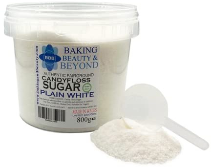 Baking Beauty and Beyond Premium Candy Floss Sugar 800g - Plain White Flavour