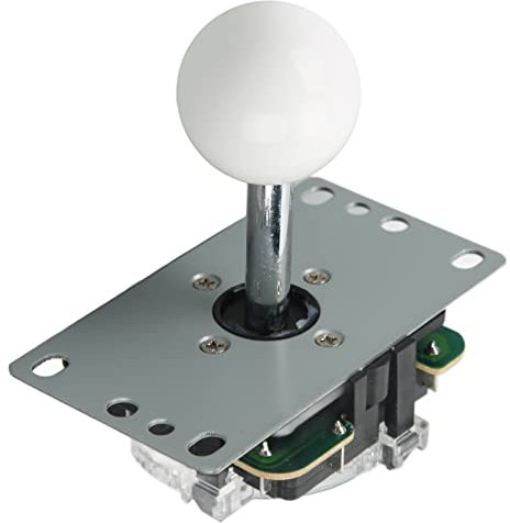 dsheng Kit de Joystick Arcade, Ojales a Prueba de Polvo Bola de Joystick Arcade Desmontable para Juegos de Computadora (Blanco)