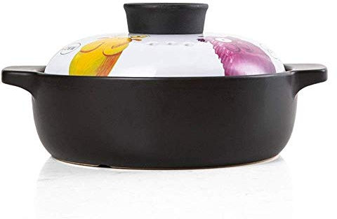Cazuela de Terracota Olla de Terracota Cazuela de cerámica - Resistencia a Altas temperaturas Ahorro de energía (y Capacidad 2L)