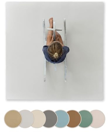 Toddlekind Baby-Puzzlematten, 9-TLG. mit Randteilen, ungiftige Schaumstoffmatten, für Bauchzeit & Krabbeln, neutrale Farben, 45 × 45 cm je Teil, Gesamtfläche: 131 x 131 cm, Stone/Grau