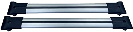 Axenture Roof Racks Cross Bars Compatible For Dacia Duster 2014-2017 Crossbars for Convenient Roof Cargo Aluminium Racks Rail Set 2 Pieces Grey