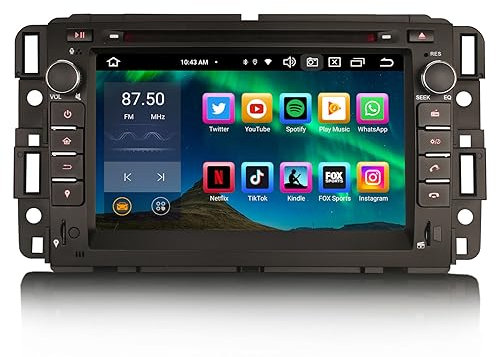 Erisin 7 Pulgadas 4GB+64GB Android 13 Radio Coche Bluetooth GPS Navegador para Chevrolet Avalanche Buick Enclave GMC Acadia Hummer CarPlay Android Auto DSP WiFi Dab+ OBD2 FM CD Player Estéreo