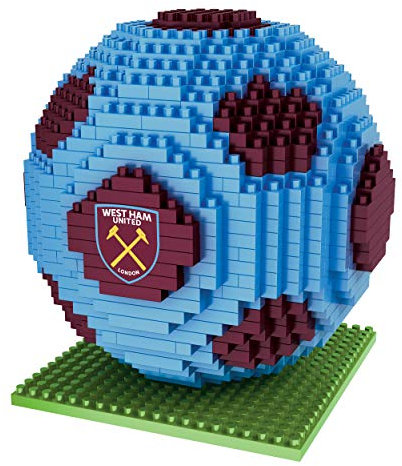 FOCO Offiziell Lizenziertes West Ham United FC BRXLZ Bausteine, 3D-Fußball-Bauset