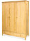 moebel-eins TOBINO Kleiderschrank 3trg, Material Massivholz, Kiefer, Kiefer Natur