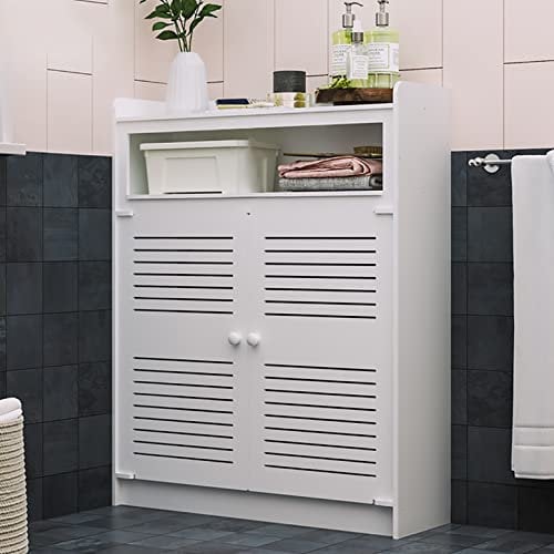 Elegant White Radiator Cover Cabinet - Stylish Home Office Solution for Hallway, Living Room, Bedroom, and Kitchen - Waterproof PVC with Horizontal Slat Design - Top Shelving - Size: 70x100x20cm