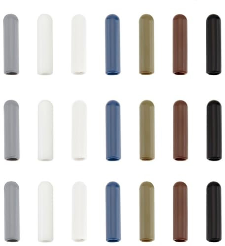 PH PandaHall 70pcs embouts pour Lacets, 7 style Colonne Tête de Lacet Embout de Cordon Embouts en Plastique de Remplacement pour la Fabrication de Bijoux Baskets Toile Sweats à Capuche, 20x2~5mm