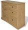 ARKEM Sideboard Mexiko-Stil Kiefernholz 130x48x104 cm Sideboard Wohnzimmer Flurschrank SchräNkchen MöBel SchräNke Sideboard