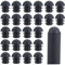 GORGECRAFT 60Stk 5/8 runde Schwarze Kunststoff-Endkappen Stuhlbein-Füße Stopfen Rohrrohr-Pfosteneinsätze Mit Rundem Kopf Für Metall-Tischbeine Möbelgleiter Bodenschoner Zäune Terrassenoberfläche