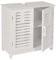 Mendler Arredo bagno sottolavabo armadietto HWC-B41 60x60x30cm bambu legno bianco