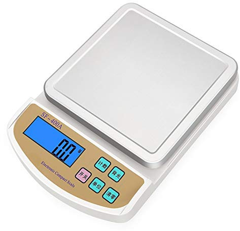 Bilancia da cucina digitale Bilancia a piattaforma in acciaio inossidabile 5 kg 10 kg Bilancia elettronica di precisione 0,1 g Bilancia per alimenti da forno, funzione tara e zero (5 kg/0,1 g)