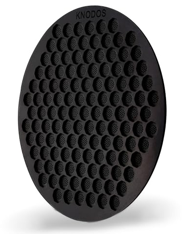 KNODOS 54mm Puck Screen – Espresso Sieb für Sage und Ninja | 0.8mm Ultra Dünn & Leicht zu Reinigen, Schwarz, Kompatibel mit Ninja Luxe, Sage Barista Express, Pro, Touch, Bambino, Infuser