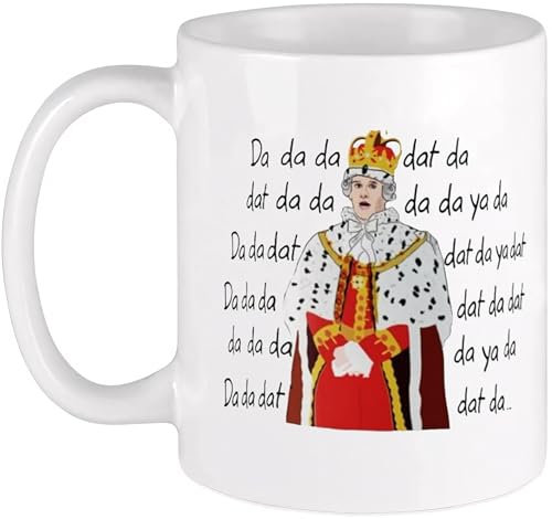Bioprocess Hamilton King George Chorus Tasse, lustige Version der Geschichte für Musik-Fans, lustige Neuheit, traditionelles Fest, Andenken, Kugeln, Kaffeetasse, Geschenk, Humor-Tasse, Geschenk
