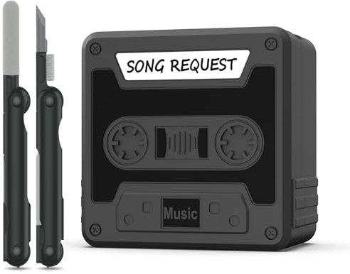 RFUNGUANGO Kompatibel mit Samsung Galaxy Buds 2 Pro/Buds Pro/Buds Live/Buds 2/Galaxy Buds FE Hülle,Design im Kassetten-Look,Weiche,stoßdämpfende Schutzhülle aus Silikon,Dunkelgrau