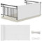 Balkon Sichtschutz 150 x 750 cm Blickdichte Windschutz Privatsphäre Balkonblende Sichtschutzmatte mit Ösen, Kabelbinder für Balkon Garten, Weiß