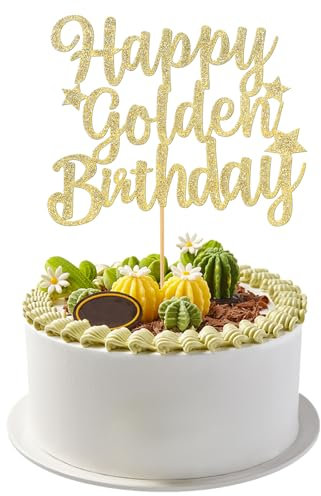 Glitter Happy Birthday Tortendeko Geburtstag Kuchen Deko Happy Birthday Cake Topper Birthday Kuchen Deko Geburtstag Glückliche Goldene Geburtstagstorte Topper Glitzer Geburtstag Cake Topper