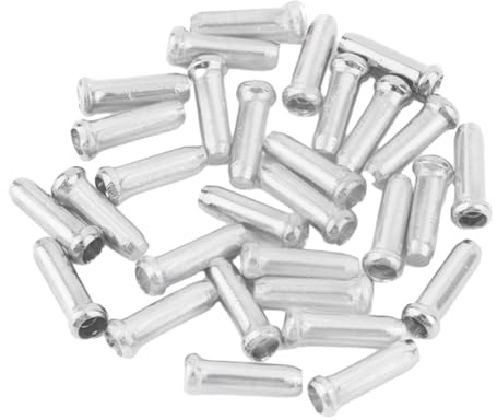 FUXIU 50 Stück Fahrradkabel-Endkappen, Aluminiumlegierung, Bremskabel-Endkappe für Rennräder, Mountainbikes