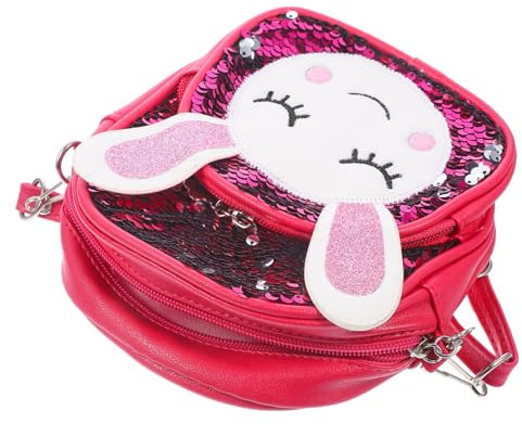 SAFIGLE Mädchen Rucksack mit Hasenmotiv, Violette Pailletten, Pu