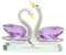 CORHAD Schwan-Ornamente wohnzimmerdeko wohnaccessoires dekofiguren Briefbeschwerer-Figur zur Hochzeit Schwanenfigur Dekoration Schwanenstatue aus Glas Schwanenschmuck aus Kristall Violett