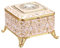 Hipiwe Quadratische Schmucktruhe aus Metall, Beige