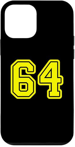 Carcasa para iPhone 12 mini Número #64 Amarillo Deporte Número 64