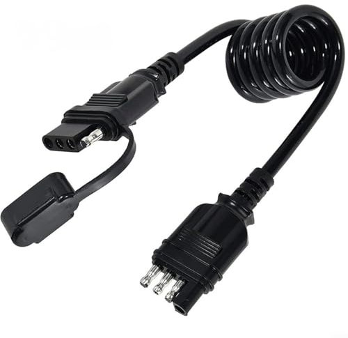 Extension de faisceau de câblage pour remorque 4 prises plates 4 broches 91 cm pour voiture et caravane