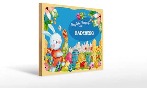Femer Holzschild Ostern Ostergrüße 40x30cm RADEBERG Geschenk