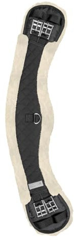 WALDHAUSEN Mondgurt mit Teddyfell, schwarz/Natur, 40 cm