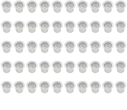 Kerzeneinsätze aus Metall für Adventsgestecke und Tischdekorationen, 30 Stück/50 Stück (50 Stück)