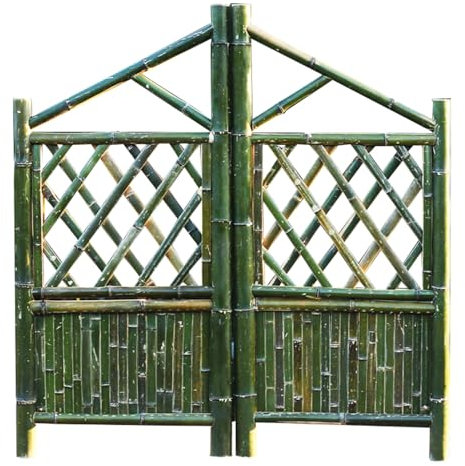 GOCHUSX Gartentor Aus Holz, Fußgängertor Aus Holz Mit Metallscharnieren, Dekoratives Gartentor, Für Garten, Terrasse Und Außenbereich(135x110cm)