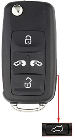 5B Folding Flip Remote Gehäuse für VW Sharan Multivan T5 T6 Caravelle MPV | Uncut 5 Buttons Remote Key Shell Cover Autoschlüsselgehäuse