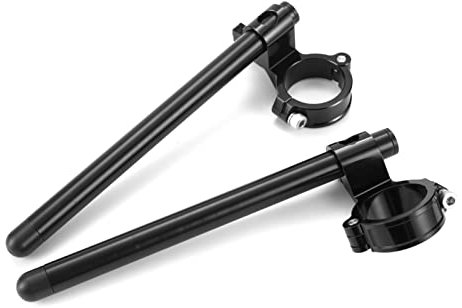Erhöht Stummellenker 45 mm Motorrad Lenkerstummel 22mm CNC Aluminium 7/8 Motorrad Griffe Lenker Universaler Für Yamaha Kawasaki Cafe Racer Dirt Bike Motocross Zubehör Schwarz