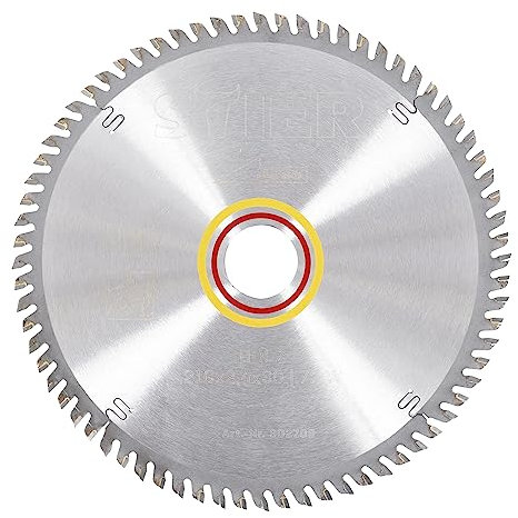 STIER Kreissägeblatt Profi, Holz, 210 x 2,4 x 30 mm, 72 Zähne, Präzise Holzschnitte für Spanplatten, Hartfaserplatten und Gipskartonplatten, Hochwertiges Sägeblatt für Profis