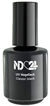 Uv/Led Nagellack Classic Black - Schwarz - Studio Qualität - Made in Germany - 15ml