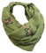 JameStyle26 FLAMINGO Design LOOP Cotton Glitzer Uni Rundschal Schlauchschal Stola Schal (Grün)