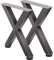 VEVOR Pieds de Table en Métal,Set de 2 Pieds de Meuble Basse et de Table à Manger Industriel 720x600mm,Charge Maximal 1000kg Forme de X,Jambes en Croix pour Maison/Cafétéria