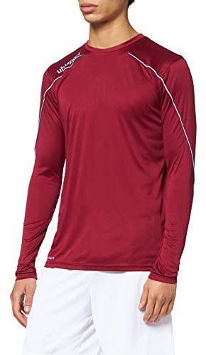 uhlsport Stream 22 - Maglia a Maniche Lunghe da Bambino, Bambini, Maglietta, 100347818, Bordeaux/Skyblau, 140