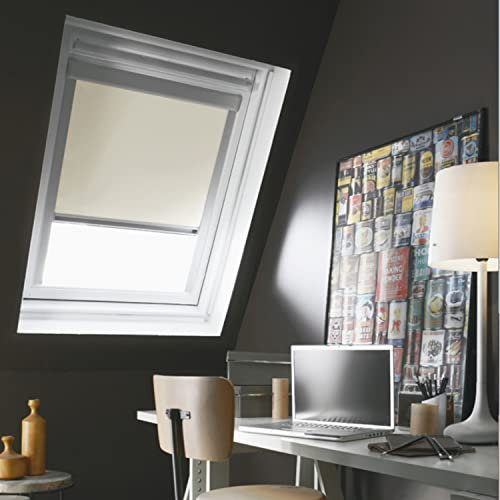 MADECOSTORE Store Enrouleur Occultant Compatible VELUX® K - 97 x 98cm - SK06 - Beige