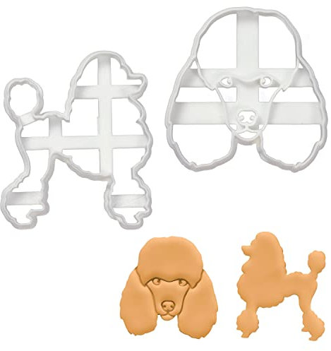 2er Set Pudel Ausstechformen (Formen: Pudel Silhouette und Pudel Gesicht), 2 Teile, Bakerlogy
