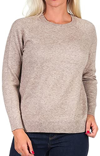 ONLY Damen Onllesly Kings L/S KNT Noos Pullover 15170427,Mehrfarbig (Beige Detail: W. Melange),M