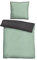 biberna 0840500 Wende-Bettwäsche Garnitur mit Kopfkissenbezug Melange-Flanell 1x 135x200 cm + 1x 80x80 cm, mint
