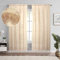 choicehot Scheibengardinen Lang Gardinen Wohnzimmer Modern - Handgefertigte Hohle Blickdicht Häkeln Baumwolle und Leinen Vorhang mit Quaste Beige 1 Stück B150 x H180 cm