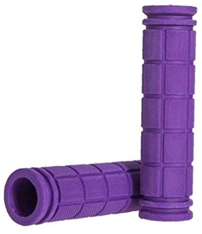 Vélo Guidon Poignées Caoutchouc Barre Main Flasques pour VTT BMX Route Vélo De Montagne Scooter Violet