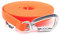 Twinkys Dog Style Hundeleine Schleppleine wasserabweisend 13 mm breit mit Sicherheitskarabiner für Hunde 10 Meter MIT Handschlaufe Neon Orange Made in Germany