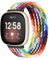 Vouzhui Compatible avec la Bracelet Fitbit Sense et Fitbit Versa 3, Bande de Remplacement pour Le Sport à Tricoter en Nylon Souple et Respirant élastique pour Versa 3 et Sense, Femmes Hommes