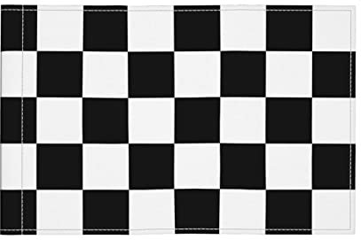 Teery-YY Schwarz-weiße Rennflaggen-Muster Autofahne Fensterclip Flagge 45,7 x 30,5 cm Auto-Dekor-Banner doppelseitiger Druck für Sportveranstaltungen, Hochzeit, Feiern Paraden – (ohne Fahnenmast)