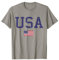 USA Schrift Amerika America Amerikanische Flagge T-Shirt