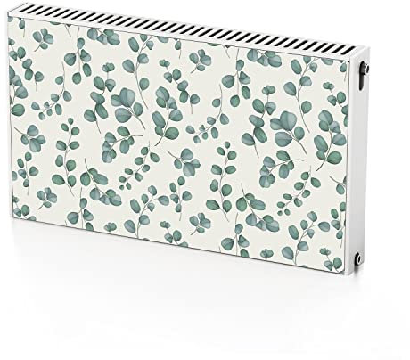 Coloray Magnetic Radiator Cover Self-Adhesive Magnet Protection 100x60 cm 39.4x23.6 inches - Green leaves